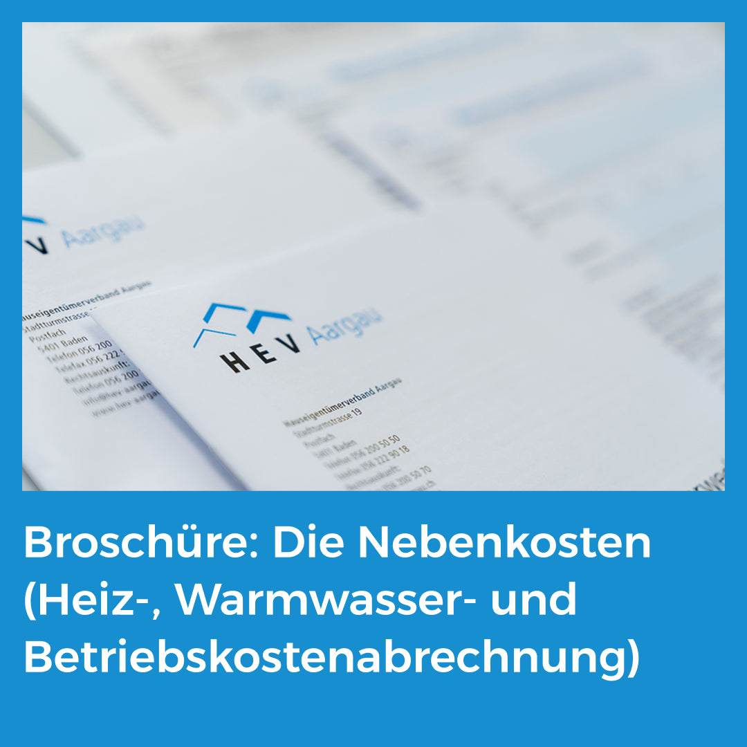 Broschüre: Die Nebenkosten (Heiz-, Warmwasser- und Betriebskostenabrechnung)