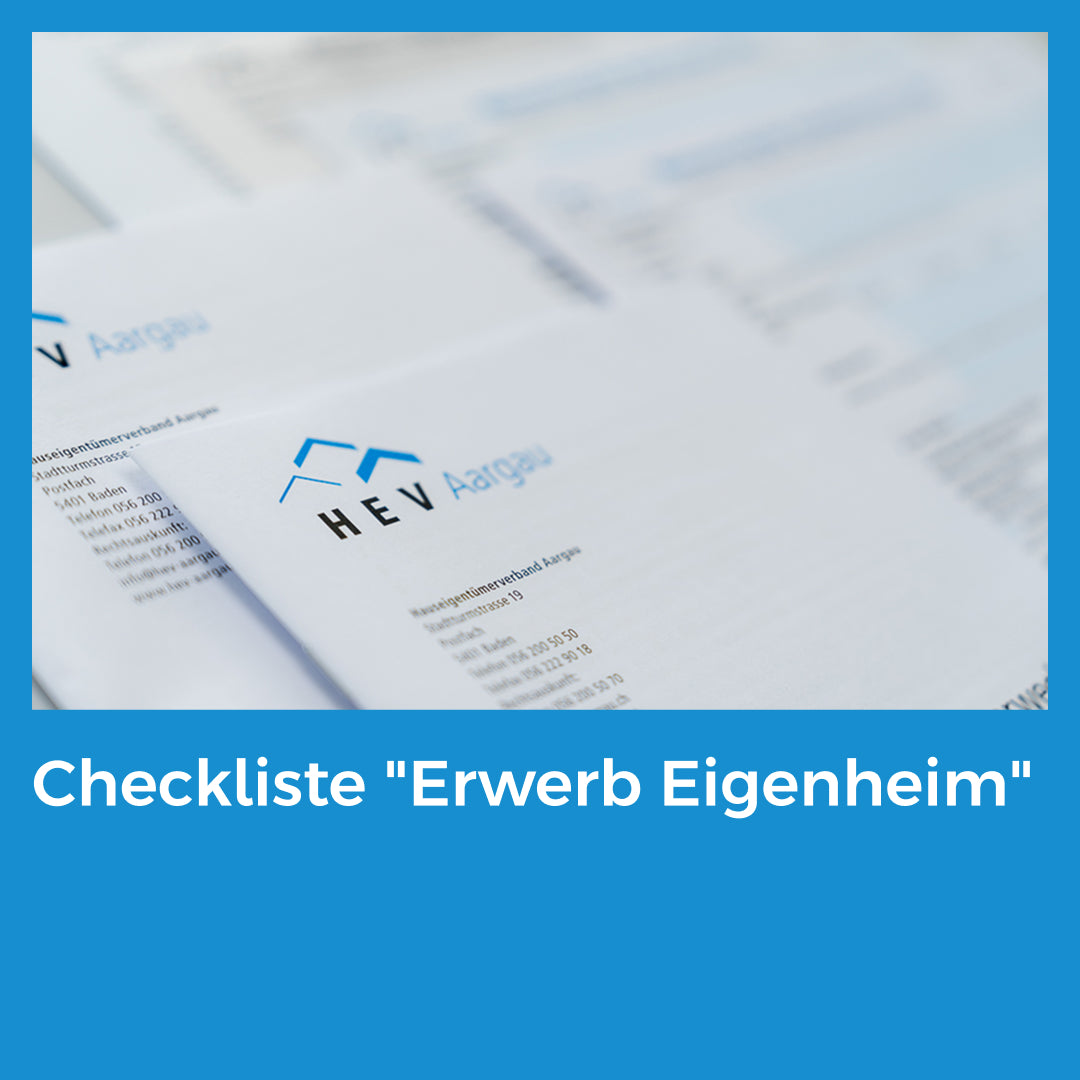 Checkliste "Erwerb Eigenheim"