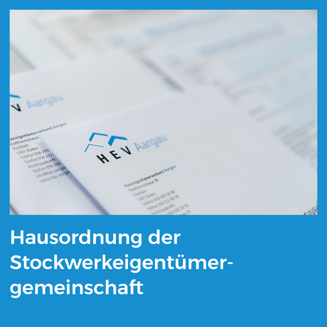 Hausordnung der Stockwerkeigentümergemeinschaft