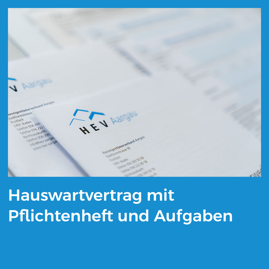 Hauswartvertrag mit Pflichtenheft und Aufgaben