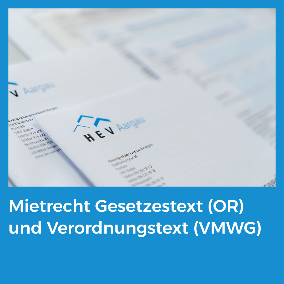 Mietrecht Gesetzestext (OR) und Verordnungstext (VMWG)