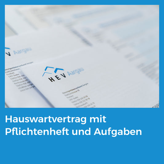 Hauswartvertrag mit Pflichtenheft und Aufgaben