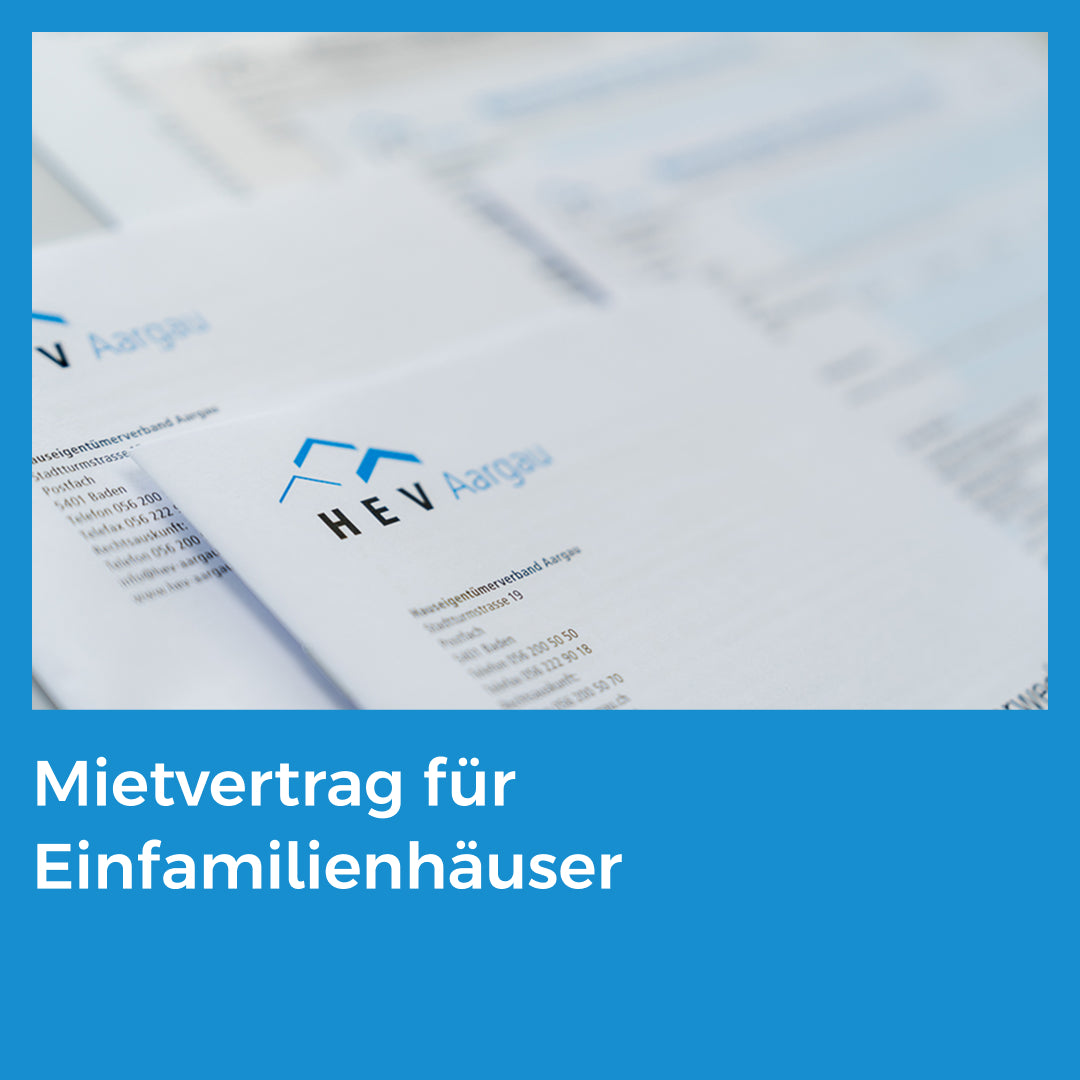 Mietvertrag für Einfamilienhäuser