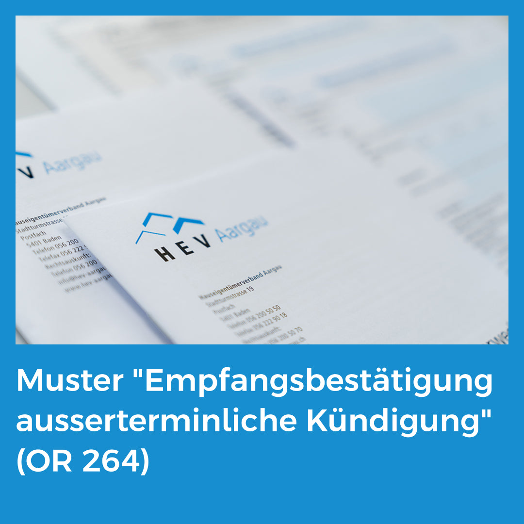 Muster "Empfangsbestätigung ausserterminliche Kündigung" (OR 264)