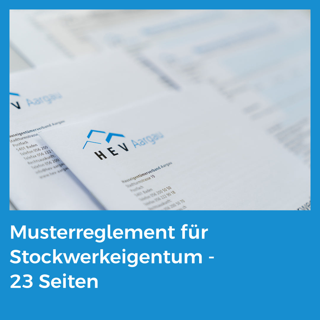 Musterreglement für Stockwerkeigentum - 23 Seiten