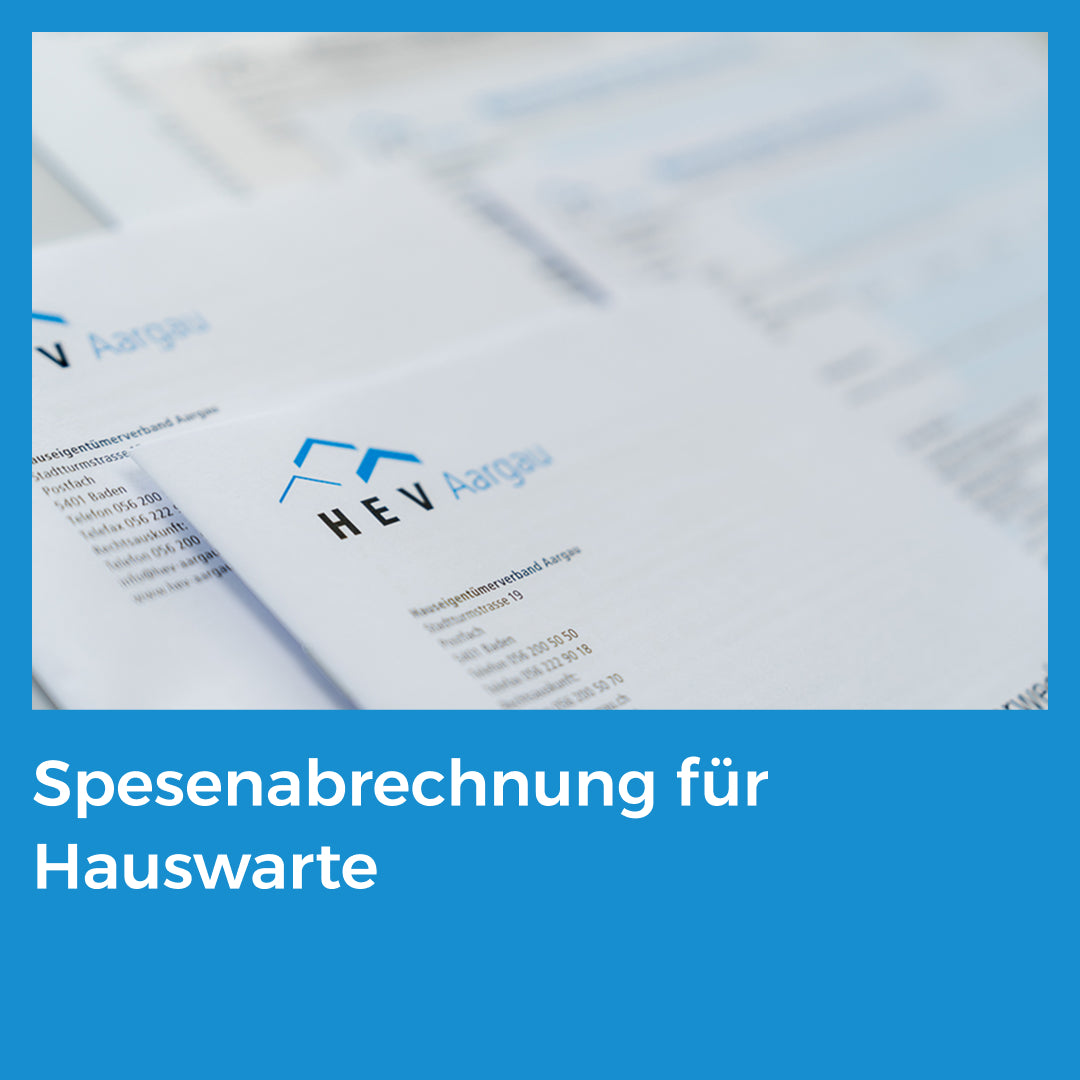 Spesenabrechnung für Hauswarte