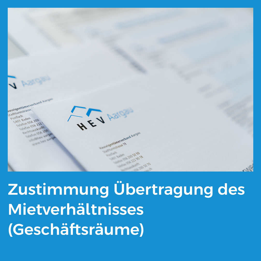 Zustimmung Übertragung des Mietverhältnisses (Geschäftsräume)